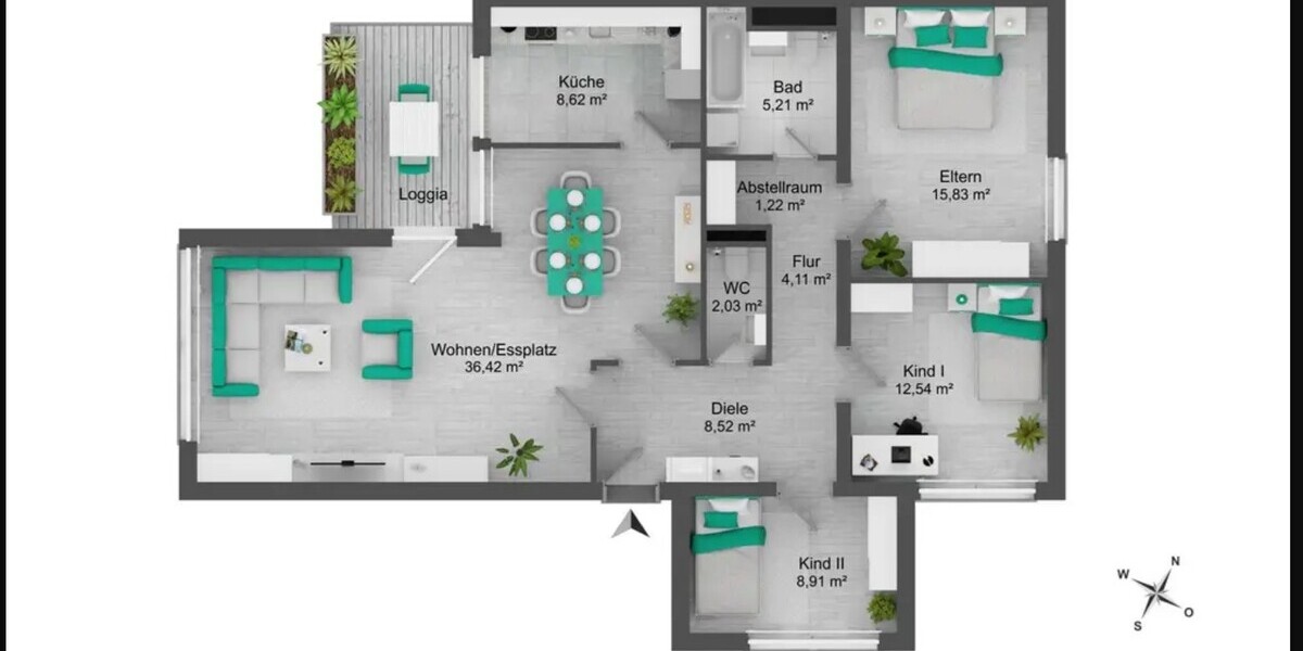 4 Zimmer ETW